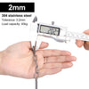 A hand holds a digital scale measuring a stainless steel chain, demonstrating its weight capacity.