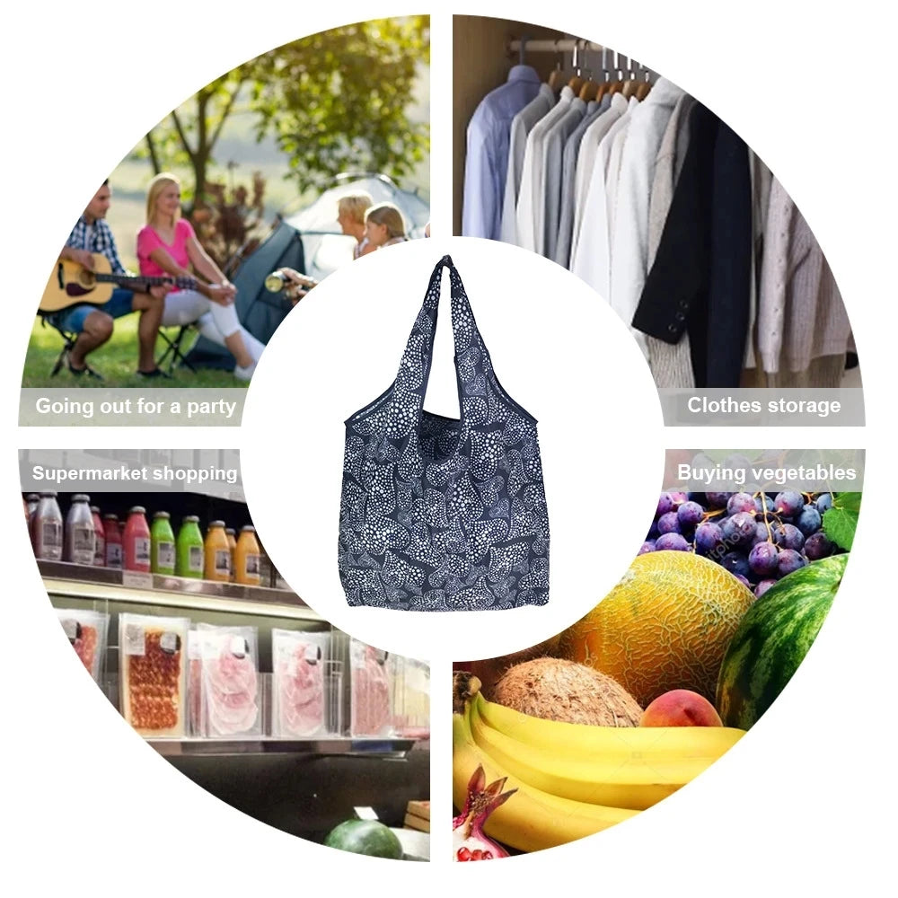 Large Foldable Reusable Shopping Tote Bag