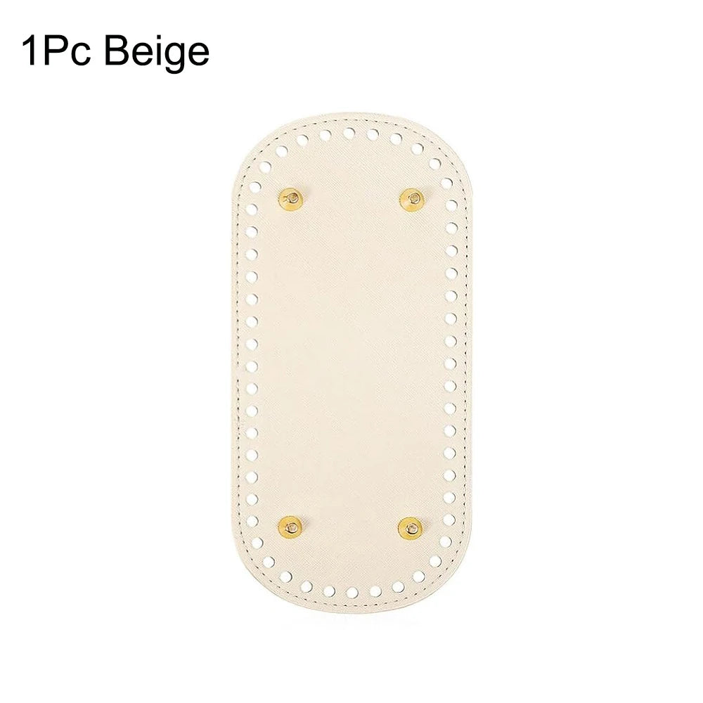 PU Leather Crochet Bag Base with Metal Feet