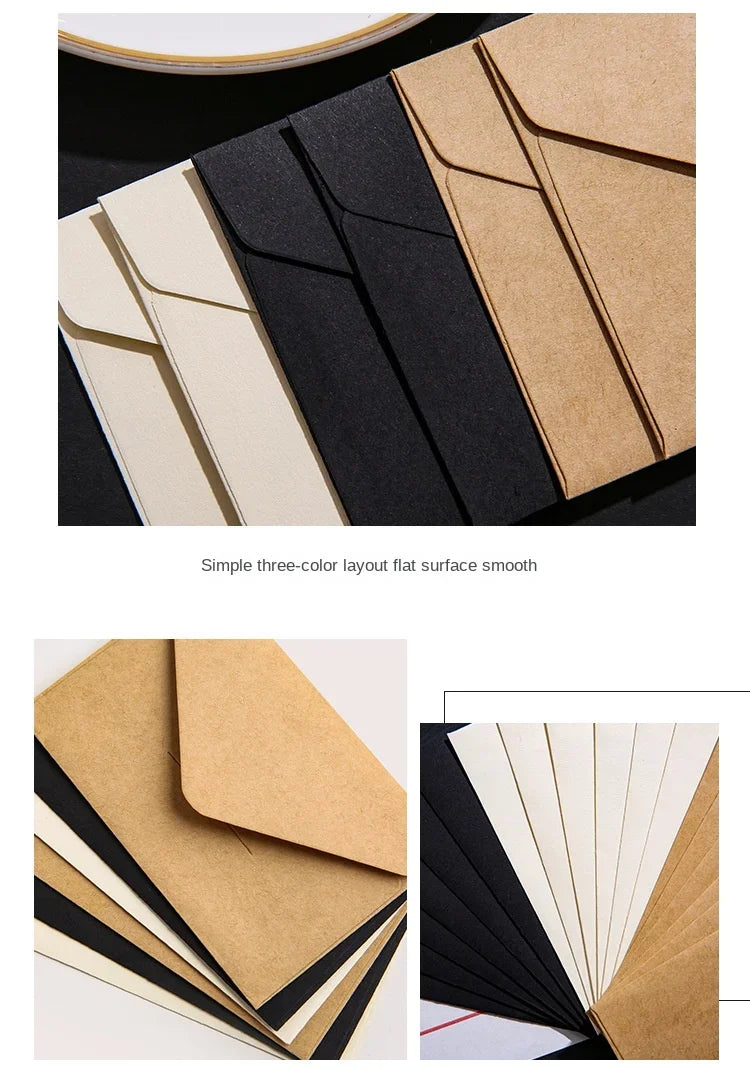 Classic Kraft Paper Envelopes with Window for Weddings & Gifts