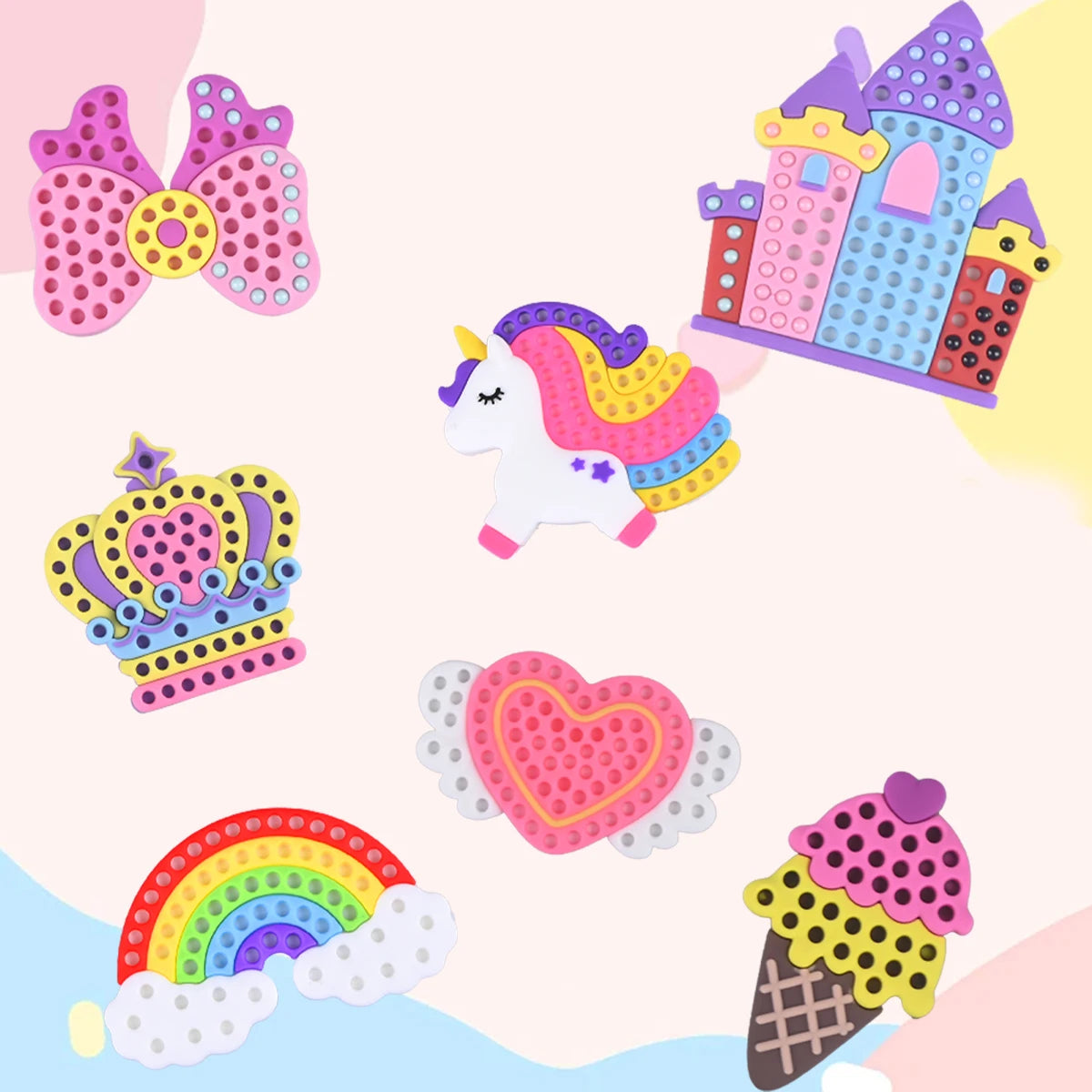 DIY Beaded Pen Craft Kit for Kids – Princess & Rainbow Designs