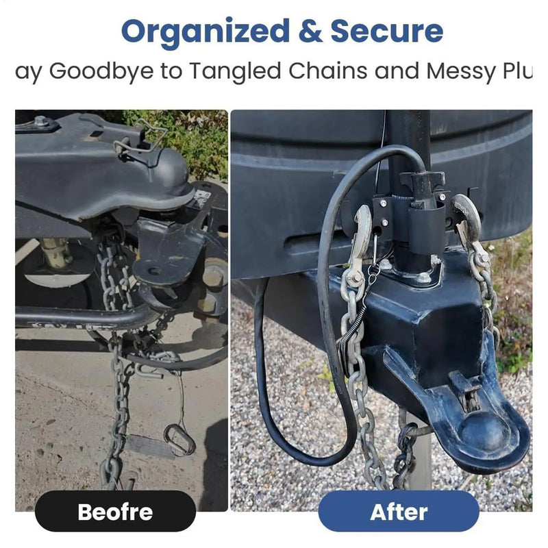 Heavy-Duty Aluminum Trailer Chain & Plug Organizer