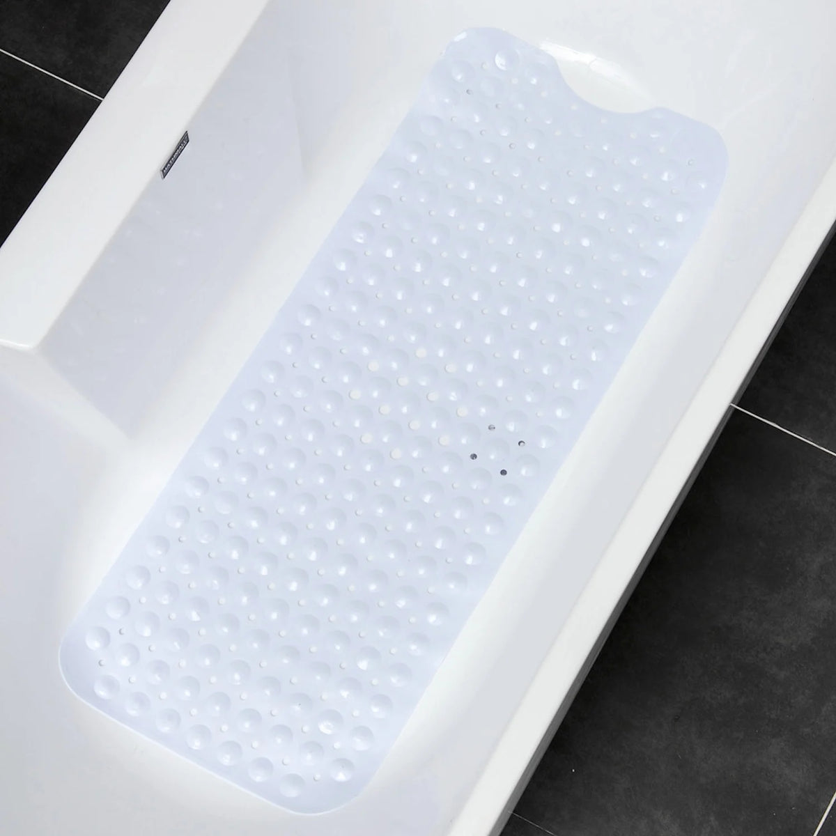 Extra Long Non-Slip Bathtub Mat with Suction Cups & Drain Holes