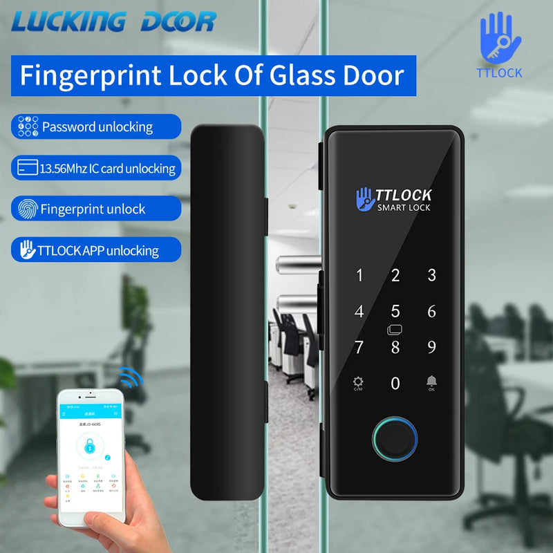 Cerradura Inteligente TTLOCK Biométrica para Puertas de Vidrio y Madera