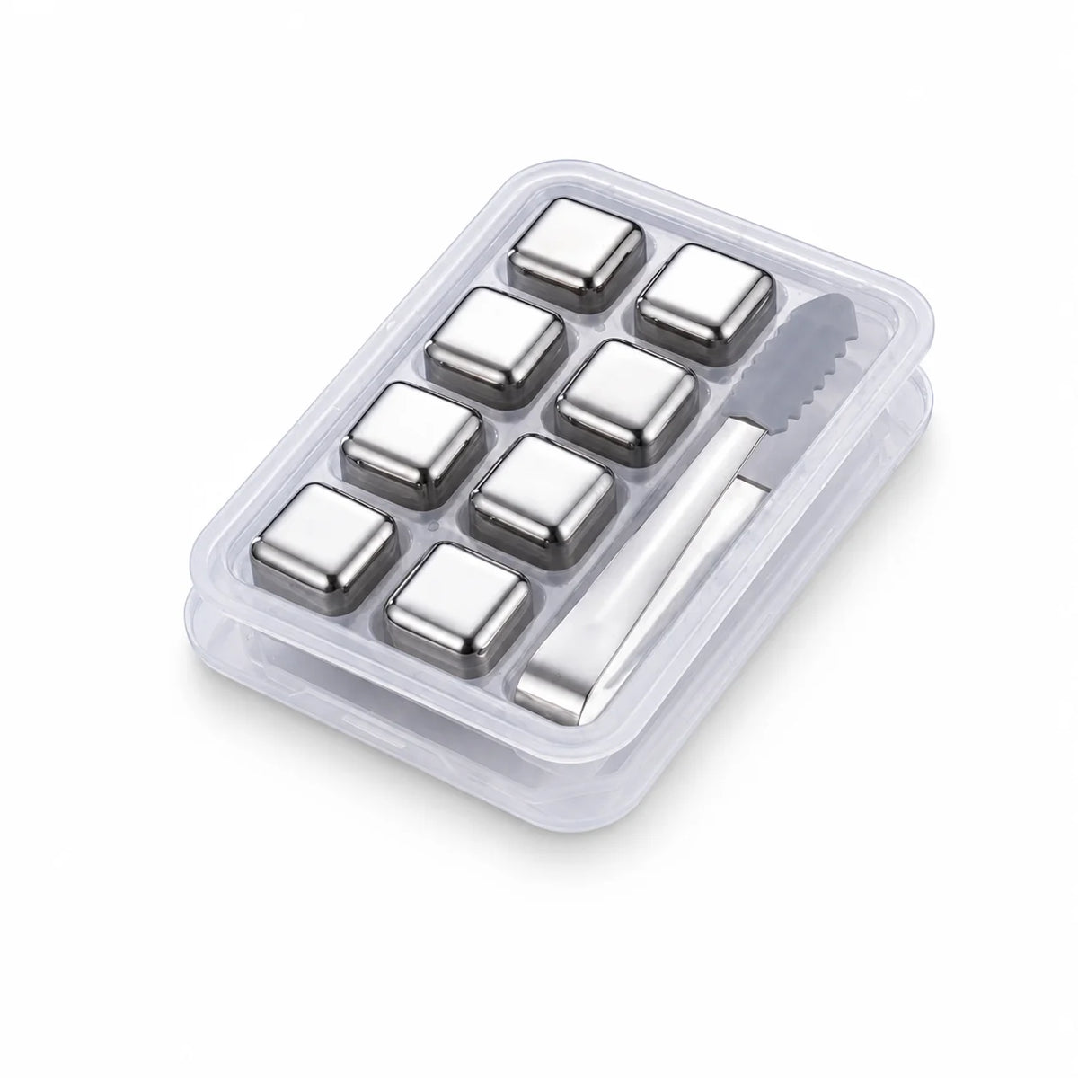 Reusable Stainless Steel Whiskey Stones with Tongs