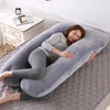 U-Shaped Full Body Pregnancy Pillow with Removable Velvet Cover