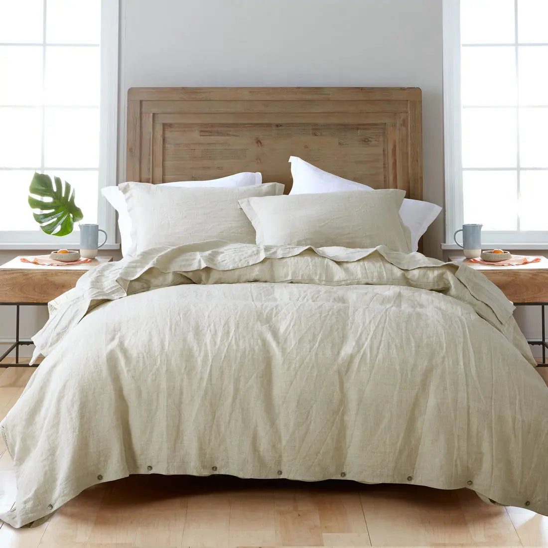 100% French Linen Duvet Cover - Natural, Breathable & Soft