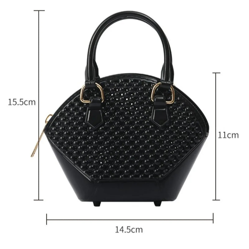 Transparent Jelly Crossbody Bag with Chain Strap