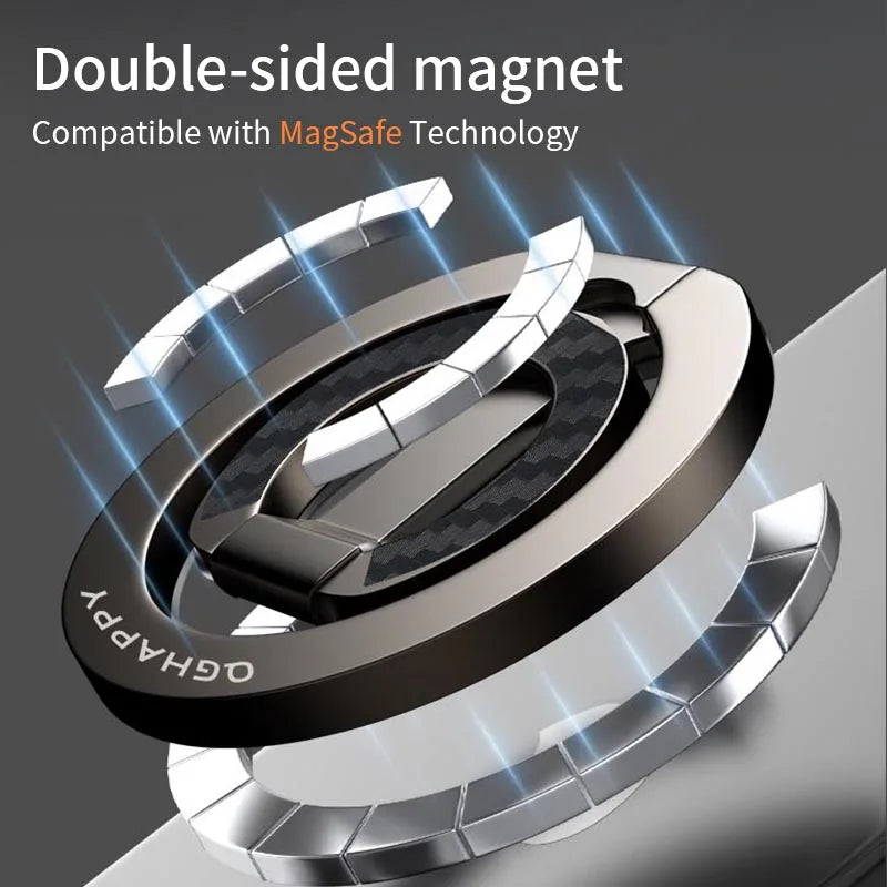 Double-Sided Magnetic Phone Ring Holder and Stand