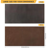 A brown leather piece shown from the front and back, measuring 23.8 inches by 30 cm.