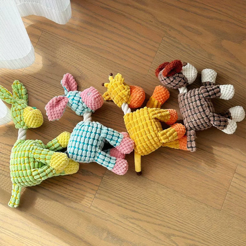 Squeaky Donkey Plush Dog Toy
