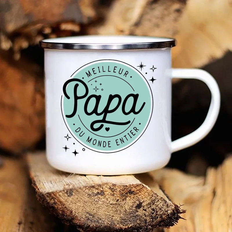 French-Style Enamel Camping Mug