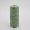 Spool of light green macrame cord, 3mm/4mm thickness, for crafting.