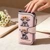 Highland Cow Print Zip-Around Wallet with Card Holder