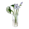 Gläserne Iris-Blumenfigur mit Vase