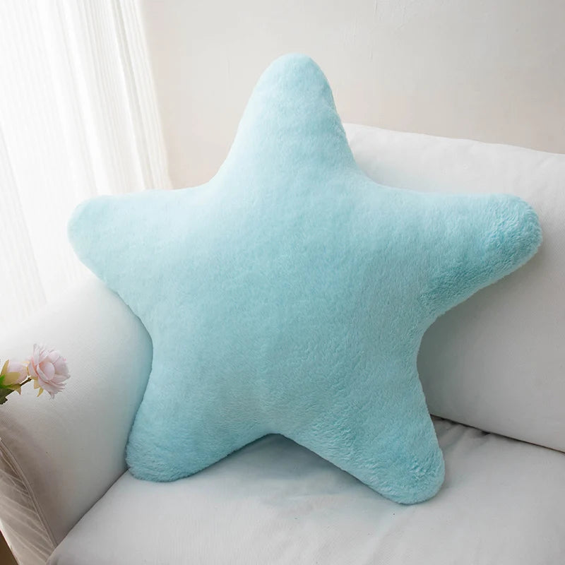 Plush Star Decor Pillow for Bed and Sofa