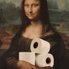 Mona Lisa Funny Bathroom Wall Art Canvas Print