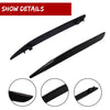Black rear bumper reflector light covers for Chrysler 300 vehicles.