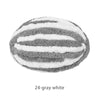 A round ball of 24-gray and white chenille yarn used for hand knitting projects.
