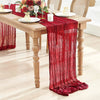 Semi-Sheer Gauze Table Runner in Sage