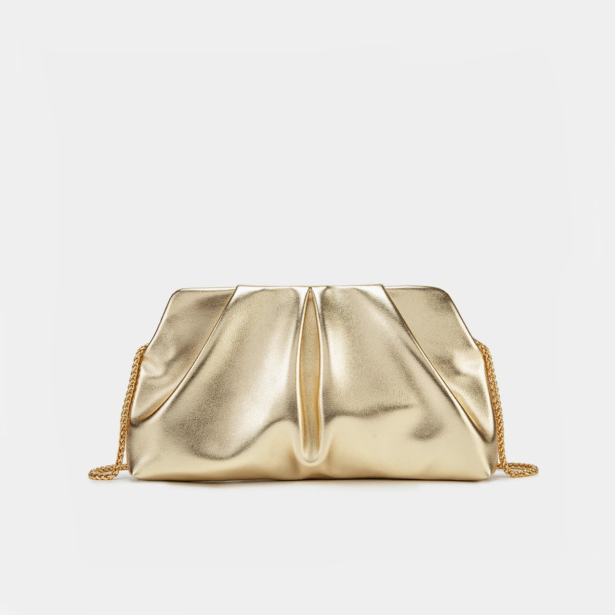 Elegant Chain Shoulder Bag with Crystal Accents