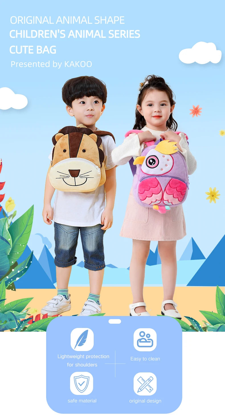 Adorable Animal Plush Backpack for Toddlers
