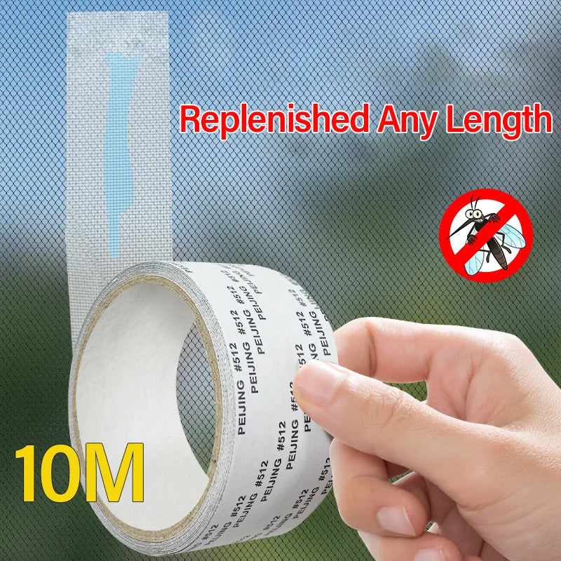 Self-Adhesive Window Screen Repair Patch - Waterproof Mesh Tape for Holes & Insect Prevention