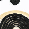 Black natural twisted cotton cord samples showing various coiled and braided textures.