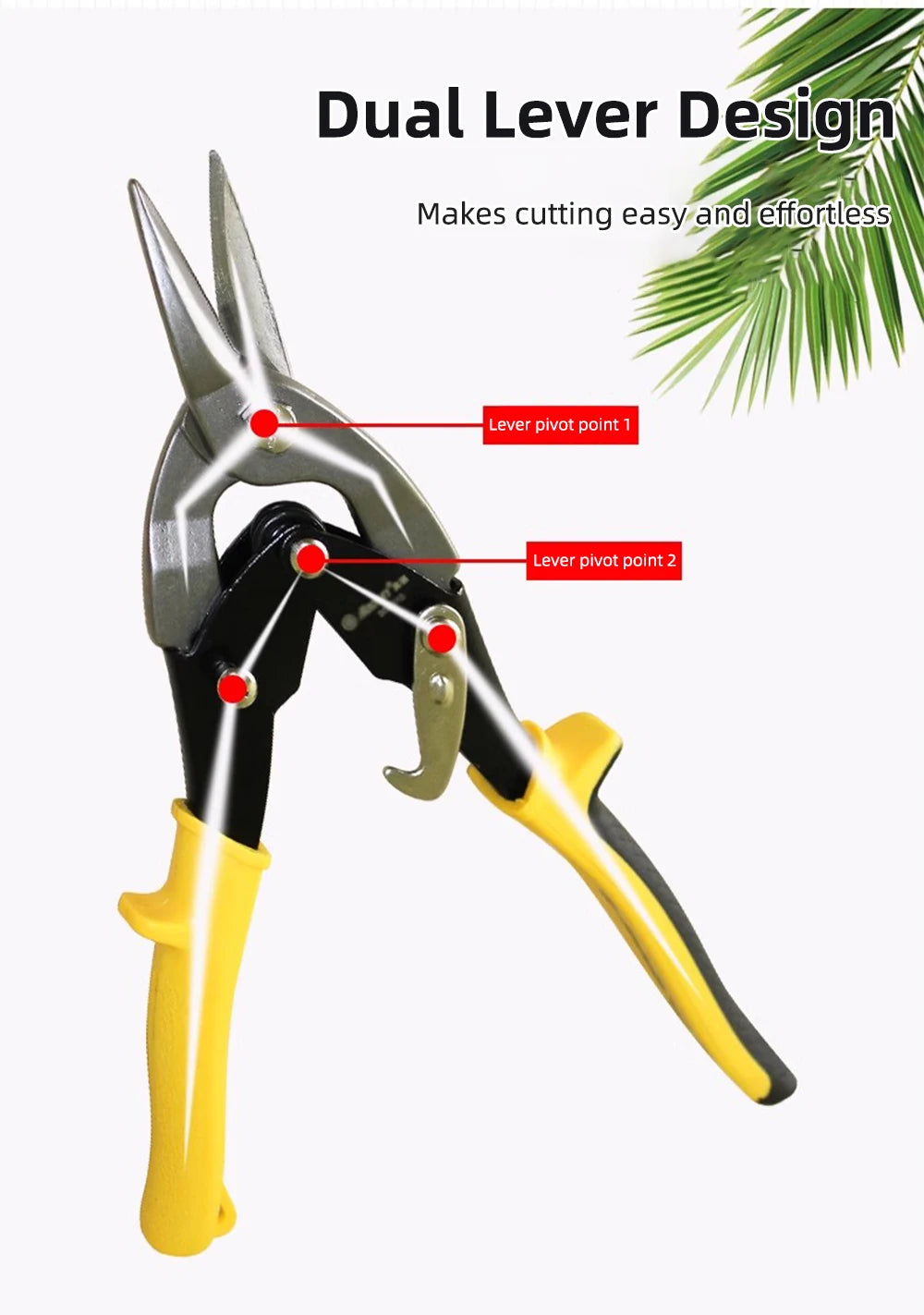 Heavy Duty Aviation Tin Snips – Chrome Vanadium Steel Sheet Metal Cutter