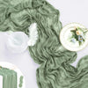 Sage Green Gauze Table Runner
