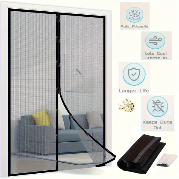 Magnetic Insect Screen Curtain for Doors & Windows