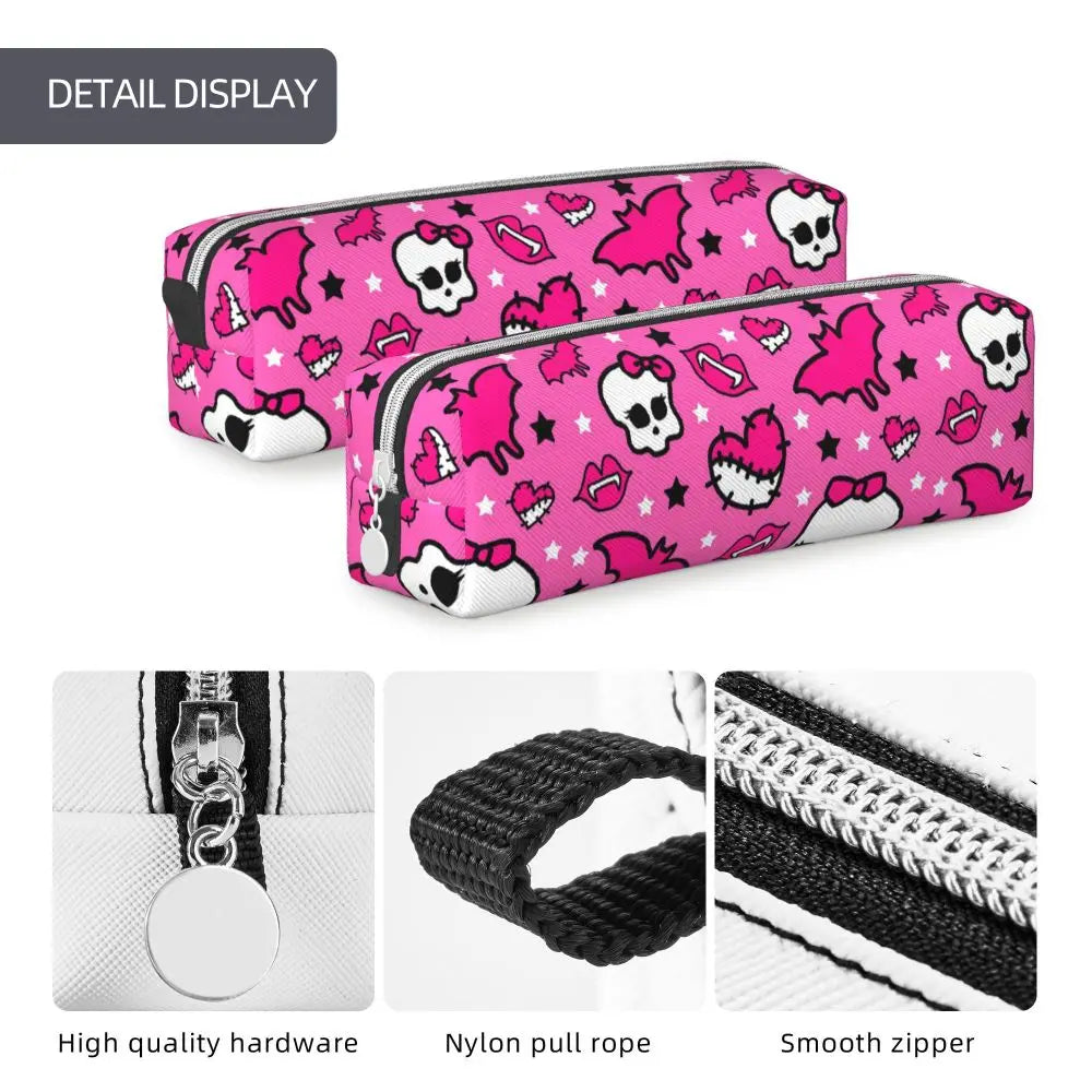 Monster High Pink Pattern Pencil Case