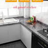 Oil proof sticker for kitchen surfaces showing water proof and anti-wear features
