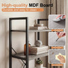 Industrial 4-Tier Tall Bookshelf with Graduated Shelves