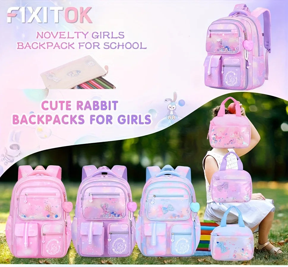 Sweet Cute 3-Piece School Backpack Set for Girls