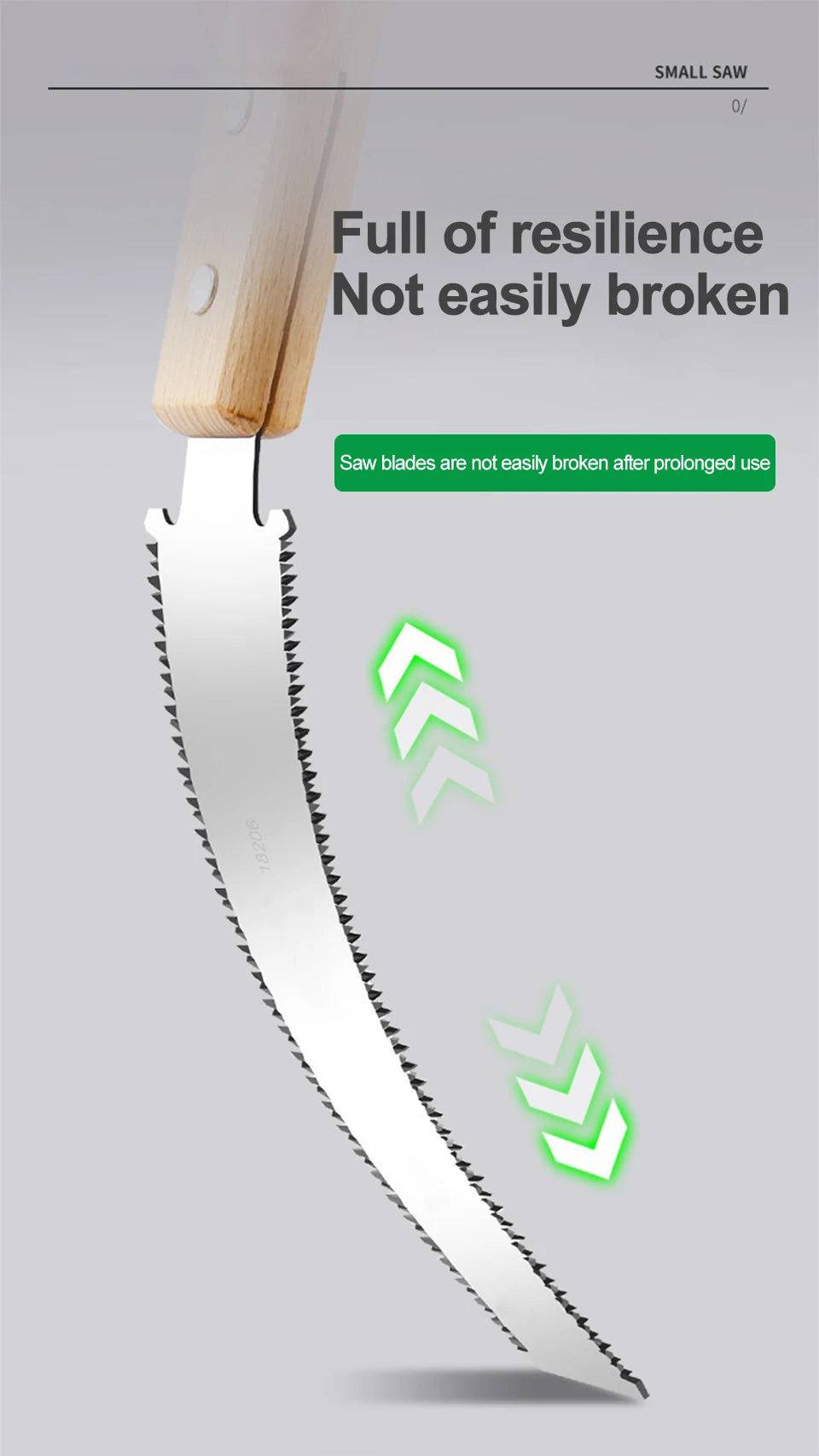 Japanese-Style Pull Saw with Wooden Handle