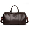 Retro PU Leather Weekender Duffel Bag with Adjustable Shoulder Strap