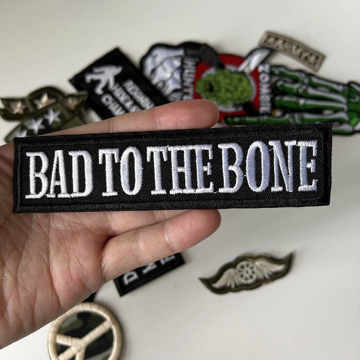Tactical Military Iron-On Patch with Slogan – Embroidered Badge for DIY Clothing