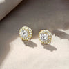 Silver-Tone Cubic Zirconia Stud Earrings
