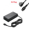 Schwarzer 100W USB-C PD Laptop-Ladegerät mit EU-Stecker und Kabel.