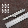 Compact Stainless Steel Folding Knife with Keychain