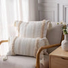 Boho Tufted Throw Pillow Cover with Tassels