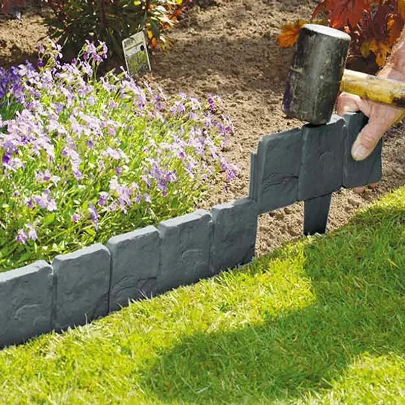 Stone-Effect Plastic Garden Edging
