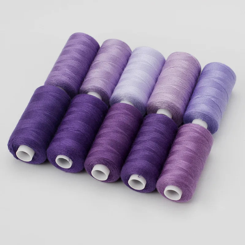 10-Color Polyester Thread Set – 400 Yards Per Spool