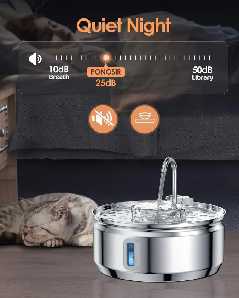 Stainless Steel Cat Water Fountain