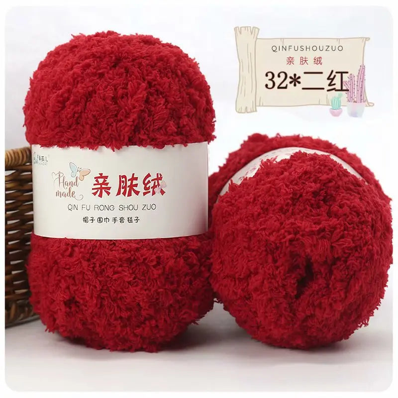 Soft Chenille Yarn for Knitting and Crochet Projects