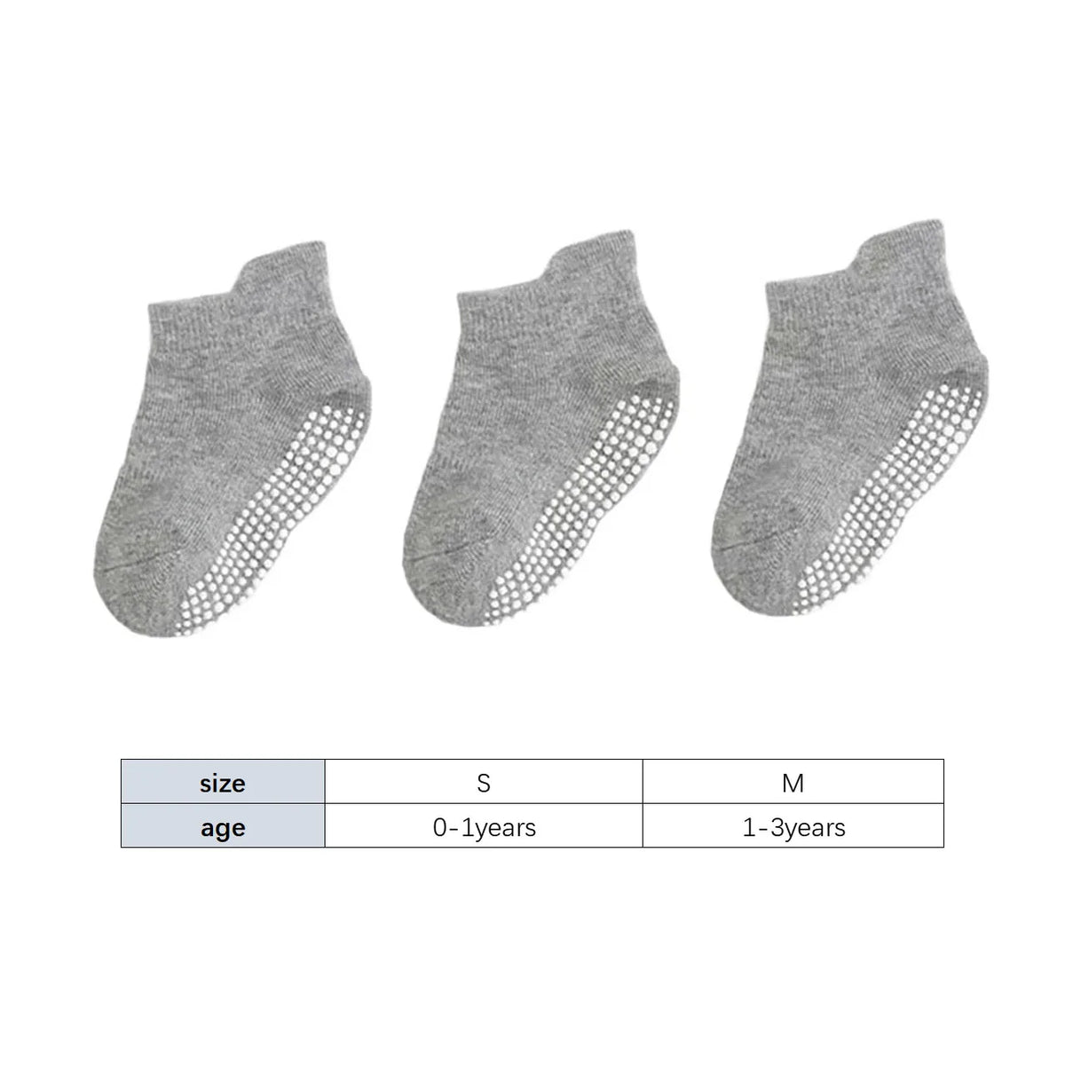 Baby Cotton Anti-Slip Socks (6-Pack) for Toddlers