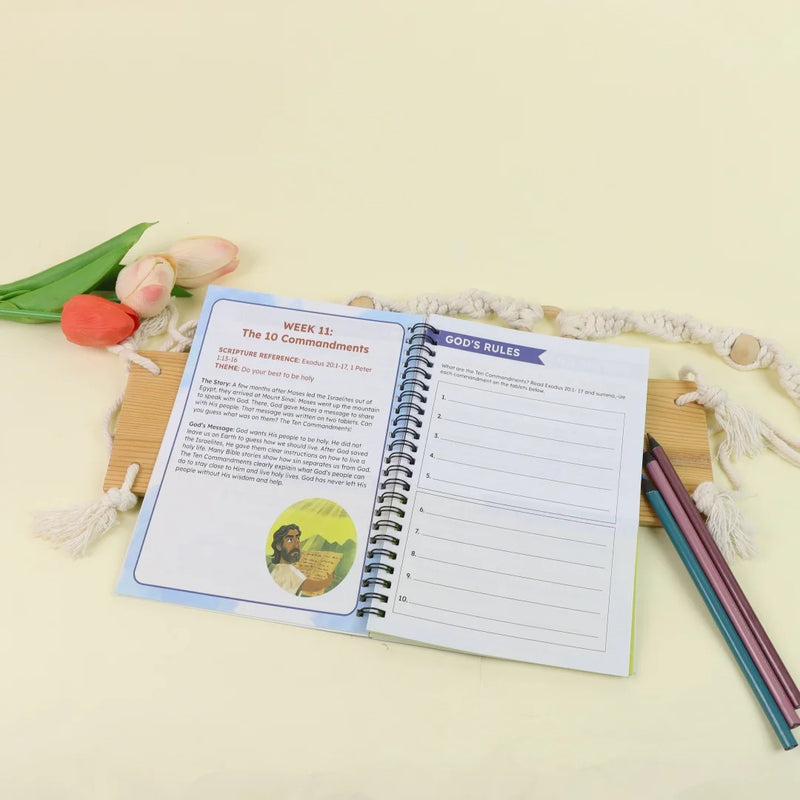 Kinder-Bibel-Aktivbuch: Glaubensstärkende Lektionen & Quizfragen