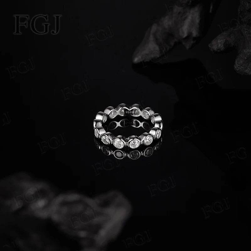 Elegant Moissanite Solitaire Ring in Sterling Silver