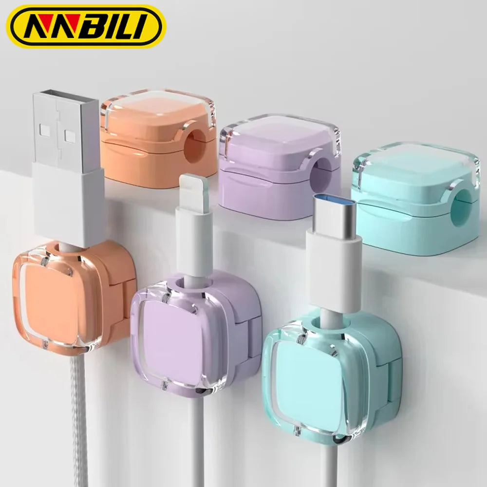 Magnetic Cable Management Clips for Desk & Wall